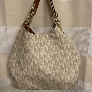 Micheal Kors Purse, Cream and Brown